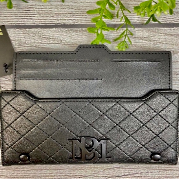 Badgley Mischka NEW Black Ladies Wallet - Picture 3 of 14